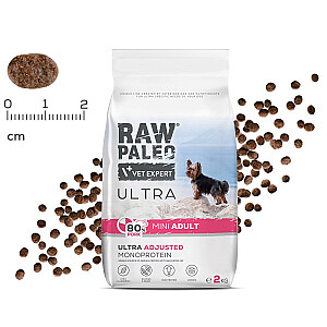 RAW PALEO Ultra Cūku Mini Pieaugušajiem - sausā suņu barība - 2kg