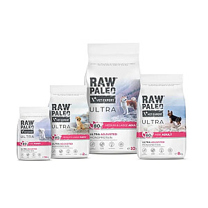 RAW PALEO Ultra Cūku Mini Pieaugušajiem - sausā suņu barība - 2kg