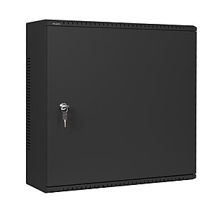 Sienas montāžas uzstādīšanas statīvs 19 collas 6U+3U 540x200 zema profila melns (sastādīts)