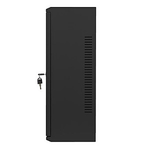 Sienas montāžas uzstādīšanas statīvs 19 collas 6U+3U 540x200 zema profila melns (sastādīts)