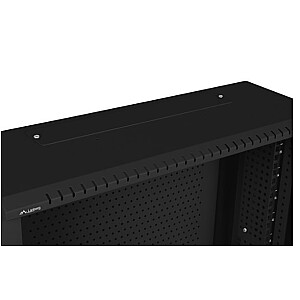 Sienas montāžas uzstādīšanas statīvs 19 collas 6U+3U 540x200 zema profila melns (sastādīts)