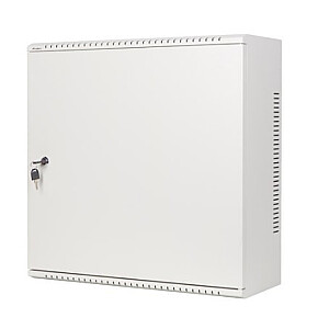 Настенный монтажный шкаф 19 дюймов 6U+3U 540x200 низкопрофильный серый собранный