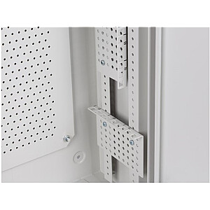 Настенный монтажный шкаф 19 дюймов 6U+3U 540x200 низкопрофильный серый собранный