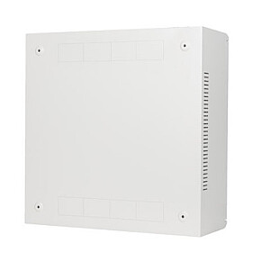 Настенный монтажный шкаф 19 дюймов 6U+3U 540x200 низкопрофильный серый собранный