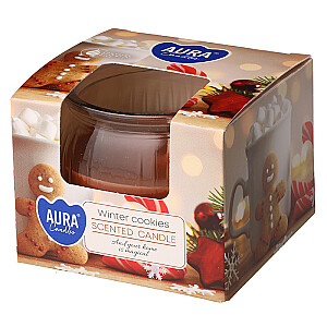 Svece arom.stikla trauc. Aura Winter cookies 18h 629599