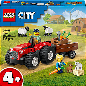 City Red traktors ar piekabi un aitu (60461)