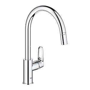 GROHE BauFlow vienas sviras virtuves izlietnes maisītājs Hroms