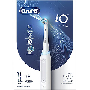 Oral-B iO 4S pieaugušo vibrējošā zobu birste balta