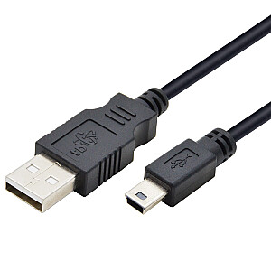 USB kabelis - Mini USB 1m. melns