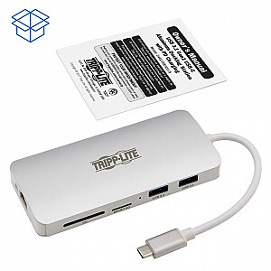 Adapteris USBC DOCK, HDMI/ETHRNT/SD CARD U442-DOCK11-S