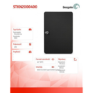 Expansion 2TB USB 3.0 внешний диск STKN2000400