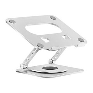 iLike STM5 Pro Metal Notebook / Tablet PC Holder Stand with Adjustable Perfect Angle&amp;360 Rotation Black Silver