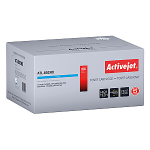 Activejet toneris ATL-80CNX (aizvieto Lexmark 80C2HCE, Supreme; 3000 lapas; zils)