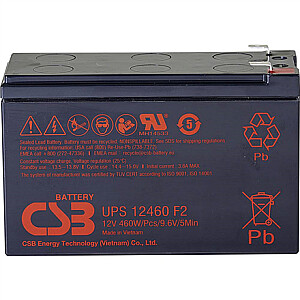 CSB akumulators 12V, 9Ah, AGM | UPS12460F2 | 460 W