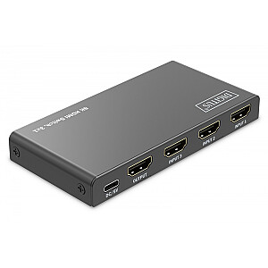 Switch 8K HDMI 3x1, 60Hz (4:4:4), HDR, HDCP 2.3, tālvadība, melns