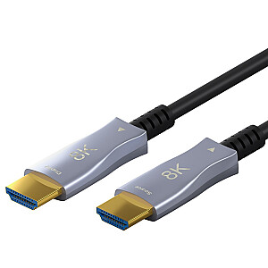 HDMI-HDMI kabelis 20 m (HDMI 2.1) optiskais hibrīds 8K @ 60 Hz/ 4K @ 120 Hz Goobay