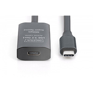 Aktīvs USB-C pagarināšanas kabelis - USB-C, USB 3.2 Gen1, 5Gbps, 5m