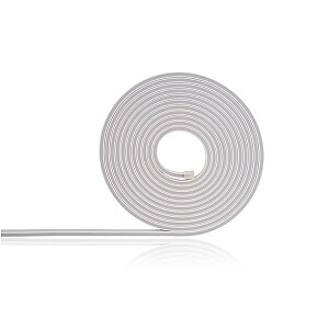 Neona LED lente NEON FLEX 12Vdc, 9.6W/m, 144LED/m, silti balta, 4x10mm, 5m rullis, IP68