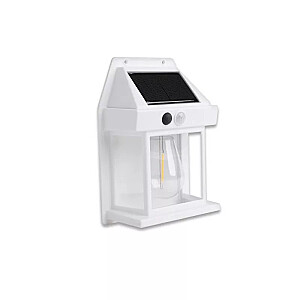 LED saules bateriju sienas gaisma IP44 3W 3000K (100 lūmenu) balta + PIR sensors ASALITE