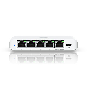 Ubiquiti UniFi Flex Mini 2.5G Управляемый 2.5G Ethernet (100/1000/2500) Питание по Ethernet (PoE) Настольный Белый