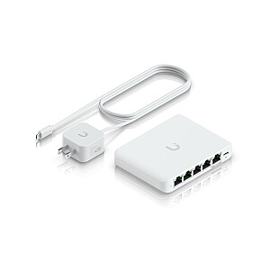 Ubiquiti UniFi Flex Mini 2.5G pārvaldīts 2.5G Ethernet (100/1000/2500) Power over Ethernet (PoE) galda balts