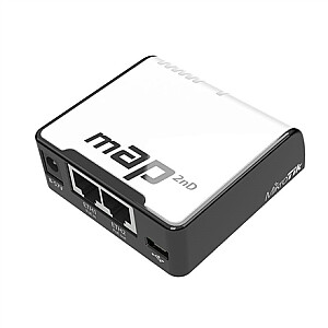 MikroTik mAP RBmAP2nD 802.11n, 10/100 Мбит / с, 2 порта Ethernet LAN (RJ-45), MU-MiMO Нет, вход / выход PoE