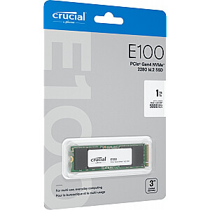 SSD disks E100 1TB M.2 NVMe 2280 PCIe 4.0 5000/4500 MB/s