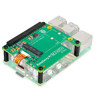 Raspberry Pi M.2 HAT+ NVMe diskdziņiem un M.2 piederumi Raspberry Pi 5