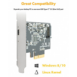 IB-PCI1901-C32 Karta PCIe, TYPE-C USB 3.2 (Gen 2x2)