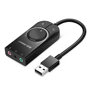 Ugreen CM129 USB skaņas karte / regulējams skaļums / mikrofons