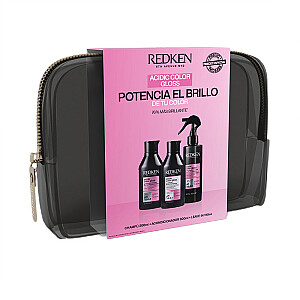 REDKEN Acidic Color Gloss šampūns 300ml + kondicionieris 300ml + bezizskalošanas kondicionieris 190ml + futrālis