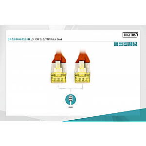 Патч-корд S/FTP cat.6A LSOH 1м Красный