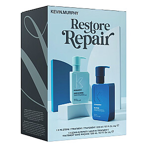 KEVIN MURPHY SET Restore Repair matu ārstēšana bez skalošanas 200ml + matu atjaunojoša ārstēšana 200ml