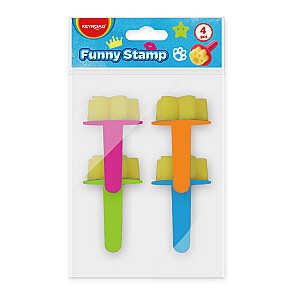 Porolona zīmogi Funny Stamp 4gab/iep.