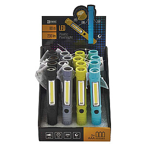 Lukturītis LED 3W + 1LED, 230lm, ar magnētu, EMOS