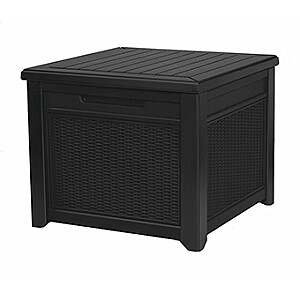 Uzglabāšanas kaste Cube Rattan Storage Box 208L pelēka