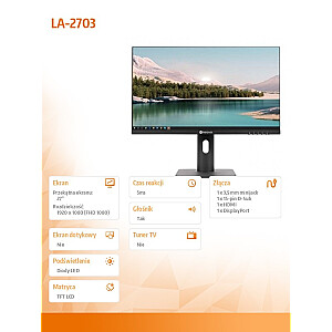 LA-2703 IPS VA FHD HDMI VGA DP настольный монитор