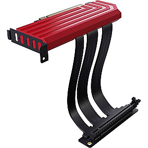 Hyte PCIE40 4.0 Luksusa Riser Kabelis, 20cm, Sarkans