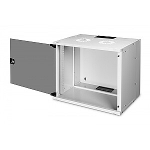 19" настенный сетевой шкаф 9U, SOHO PRO 460 x 540 x 400 мм, грузоподъемность 60кг, стеклянная дверь, не собранный, серый