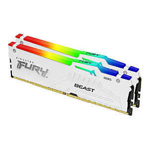 Kingston KF568C34BWEAK2-32 32GB 6800MT/s DDR5 CL34 DIMM (Комплект из 2) FURY Beast White RGB EXPO | Kingston