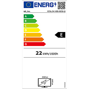 Монитор HP EliteDisplay E27q G4 QHD — 27 дюймов, 2560x1440, QHD AG, IPS, DisplayPort/HDMI/VGA, 4x USB 3.0, регулируемый по высоте, 3 года