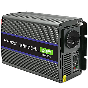 Monolith 2000 MS Wave Voltage Converter | 12V до 230V | 1000/2000W | USB