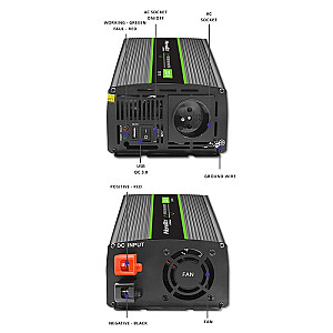 Monolith 2000 MS Wave Voltage Converter | 12V до 230V | 1000/2000W | USB