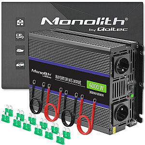 Monolith 6000 MS Wave Sprieguma Pārveidotājs | 12V uz 230V | 3000/6000W | USB 