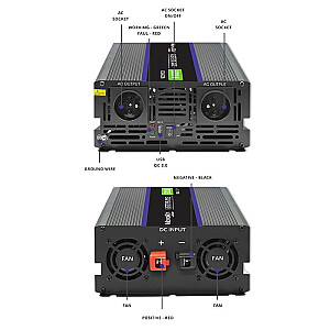 Monolith 6000 MS Wave Sprieguma Pārveidotājs | 12V uz 230V | 3000/6000W | USB 