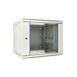 Настенный шкаф-стойка 9U 600x600 серый двухсекционный