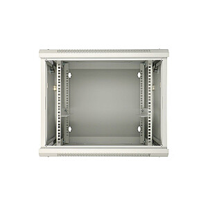 Настенный шкаф-стойка 9U 600x600 серый двухсекционный