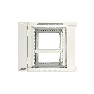 Настенный шкаф-стойка 9U 600x600 серый двухсекционный