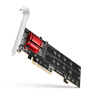 PCEM2-ND PCIe x 8 контроллер, 2x M.2 NVMe M-key слота, поддержка RAID для небифуркационных материнских плат, в комплекте, SP & LP