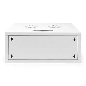 19" 4U настенный сетевой шкаф, SOHO 241 x 540 x 400 мм, грузоподъемность 60кг, стеклянная дверь, не собранный, Серый
